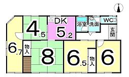 冬野町　中古戸建 5DKの間取り