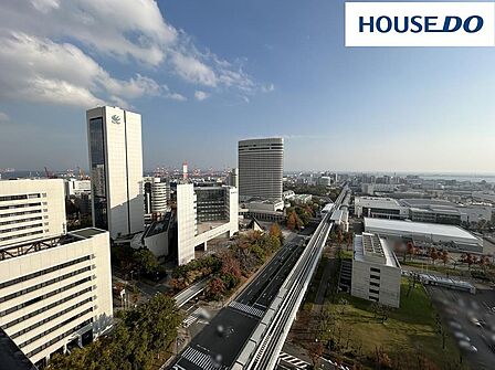 高層階22階 南東向きバルコニーからの眺望。オーシャンビュー。