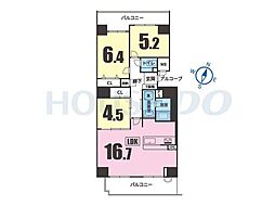 グランドメゾン三宮 3LDKの間取図画像