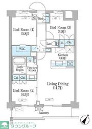 NIIYA平和台 3LDKの間取図画像