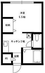 グレースマスダ 1Kの間取図画像