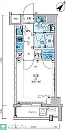 リヴシティ武蔵野ミュジオ 1Kの間取図画像