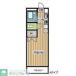 アトリウム・ナカマタ 1Kの間取図画像