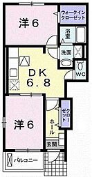 グラン・メランジュ3 2DKの間取図画像