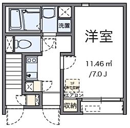 レオネクストCREA石神井台 1Kの間取図画像