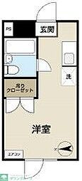 高野マンション ワンルームの間取図画像