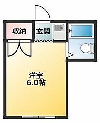 アークビル沼袋 ワンルームの間取図画像