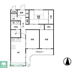 エマーレ南大泉Sud 3DKの間取図画像