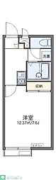 レオパレスエクレール2 1Kの間取図画像