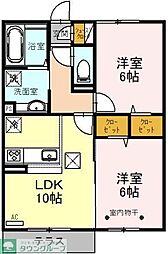 ビューテラス 2LDKの間取図画像