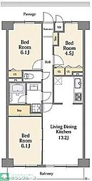 ダイアパレス朝霞 3LDKの間取図画像