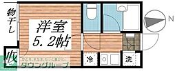 K-house江古田 1Kの間取図画像