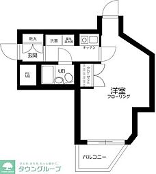 日神パレス桜台第2 1Kの間取図画像