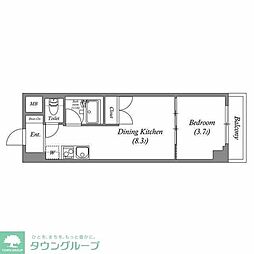 アパートメンツ練馬北町 1DKの間取図画像