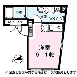 Fusion上板橋 ワンルームの間取図画像