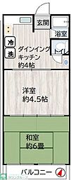 西武保谷マンション 2DKの間取図画像