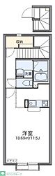 レオネクストウィステリア関町 1Kの間取図画像