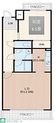 UR都市機構コーポレート中清戸1 1LDKの間取図画像