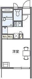 レオパレスサンボーン 1Kの間取図画像