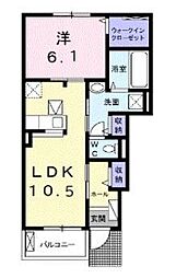 椿庵 1LDKの間取図画像