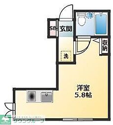 ハイツKTA ワンルームの間取図画像