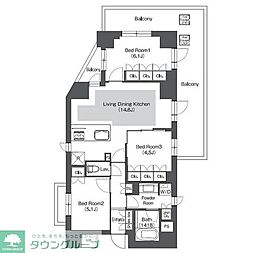 コンフォリア成増グリーンサイド 3LDKの間取図画像