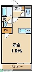 レオネクストマローネ 1Kの間取図画像