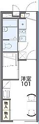 レオパレスハイムサンコウヤ 1Kの間取図画像