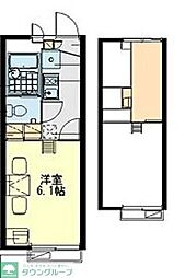 レオパレスリベルテ 1Kの間取図画像