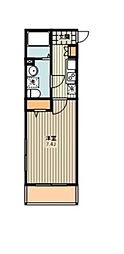 クレヴィスタ練馬武蔵関 1Kの間取図画像