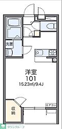 レオネクストシャンエトワール 1Kの間取図画像