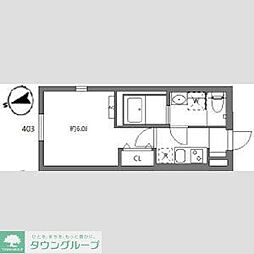 セレヌコート新江古田 1Kの間取図画像