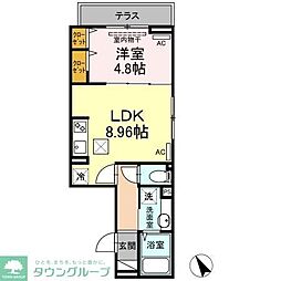 アンジュール練馬 1LDKの間取図画像