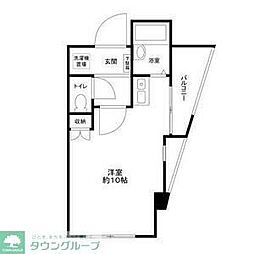 エーエス・ホームズ中村橋 ワンルームの間取図画像