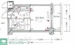 ロイヤルガーデン哲学堂 1Kの間取図画像