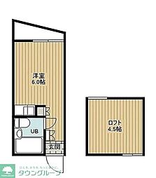 コスモハウス大泉3 ワンルームの間取図画像
