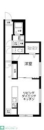 Kakurega桜台 1LDKの間取図画像