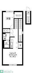 Kakurega桜台 1LDKの間取図画像