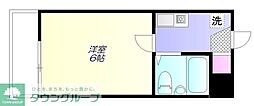 シティパレス2 1Kの間取図画像