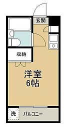 ノーブルヴィサージュ石神井 ワンルームの間取図画像