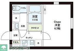 レピュア練馬レジデンス 1Kの間取図画像