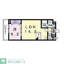 Ｐｒｅｔｔｙ　Ｆｏｒｅｓｔ 3階1LDKの間取り