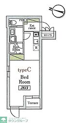 ｎ　ｆｌａｔ 2階1Kの間取り