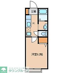 サニーメゾン 1階1Kの間取り