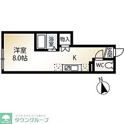 MQuarto秋津 1階ワンルームの間取り