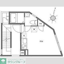 ライクフォール氷川台 1階ワンルームの間取り
