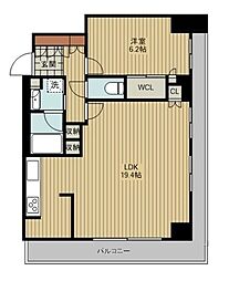 西武池袋線 大泉学園駅 徒歩1分の賃貸マンション 14階1LDKの間取り