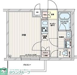 ルーブル練馬赤塚 3階1Kの間取り