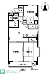 滝山房美ビル 5階3DKの間取り