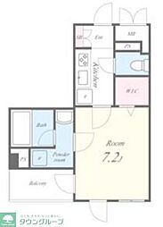 コスモス江古田 2階1Kの間取り